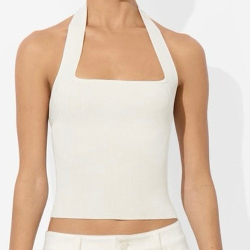 Alice & Olivia Celly Halter in Soft White – Size S/P